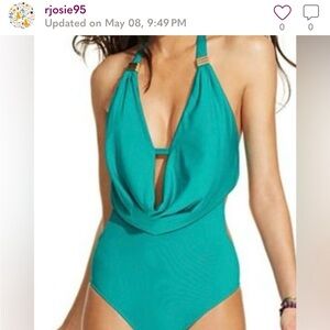 NWT * Bar III Aqua One Piece Swimsuit